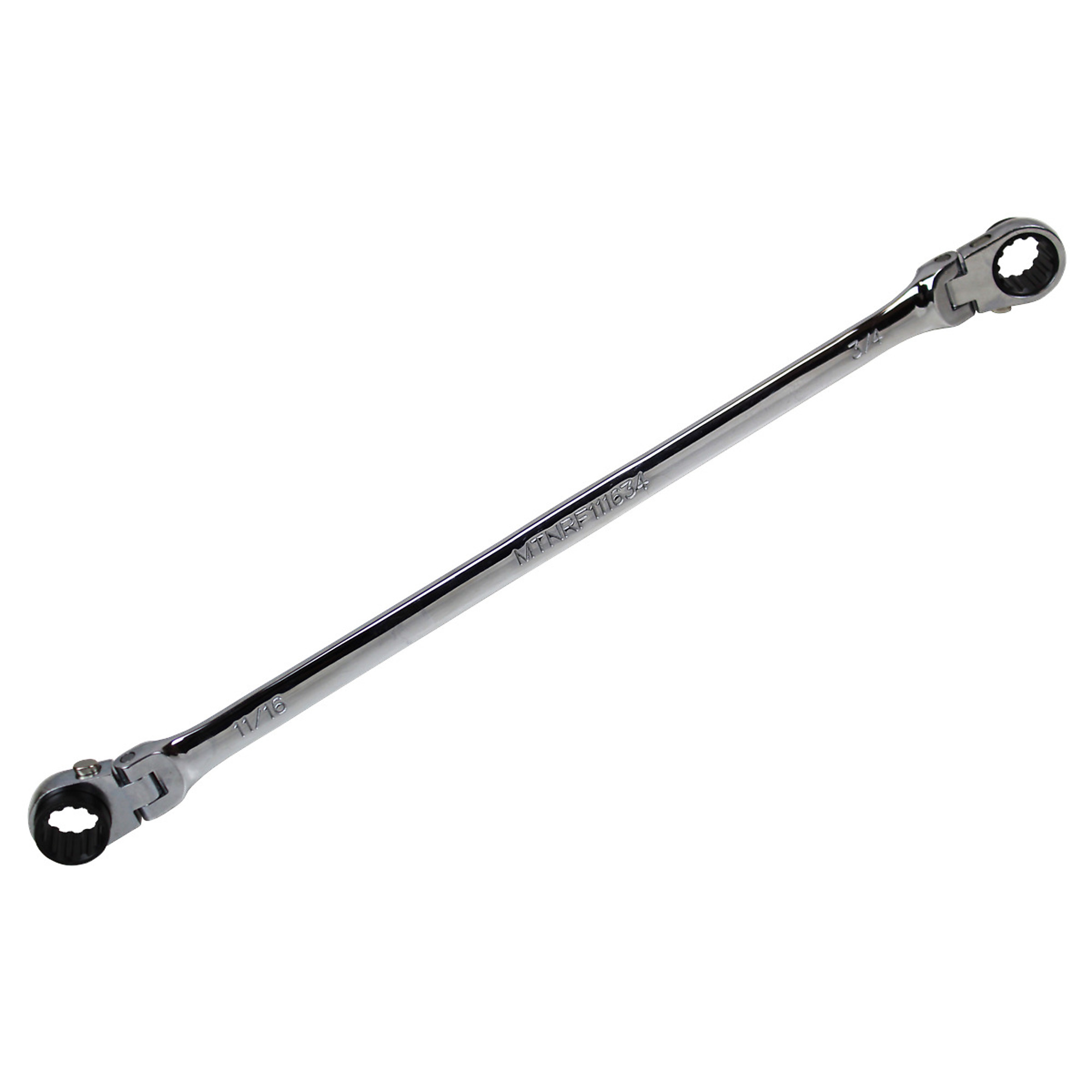 Mountain Ratchet Double Box Flex Wrench — 11/16in. x 3/4in., 90-Tooth Design, Model# MTNRF111634